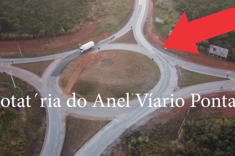 Recuperação concluido na Rotatória do Anel Viário de Pontal do Araguaia.