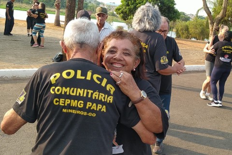 Projeto caminhar com a polícia Militar de Goiás.