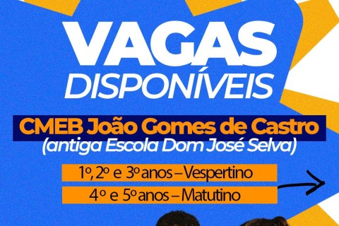 *VAGAS DISPONÍVEIS: Antiga escola Dom José Selva ainda está com matrículas abertas para o ano letivo de 2026* ⚠️✍🏽🎒