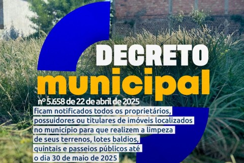 *Prefeitura de Barra do Garças notifica proprietários para limpeza de terrenos baldios até 30 de maio* 📢📄👮🏻‍♂️🚨❎🚜