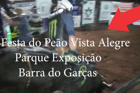 Abertura da Festa do Peão Vista Alegre em Barra do Garças MY no Parque de Exposição sobre presid; Luiz Bonanza